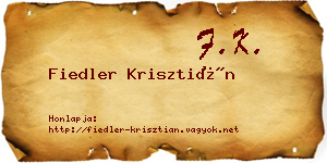 Fiedler Krisztián névjegykártya