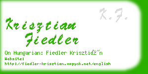 krisztian fiedler business card